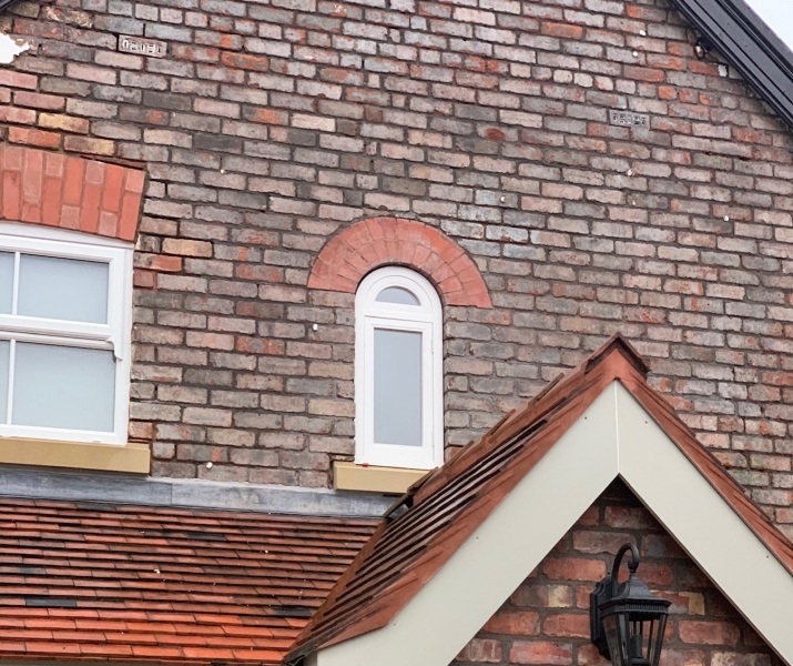 Small arched  softwood window,  Liverpool.
